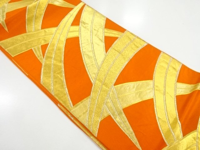 JAPANESE KIMONO / ANTIQUE FUKURO OBI / SILK / WOVEN PLANTS